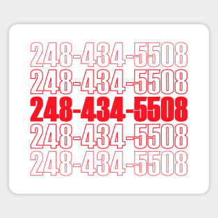 Rickroll Prank Call Number Magnet